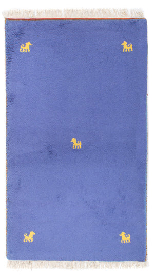 Alfombra Gabbeh - Indus - 160 x 94 cm - azul