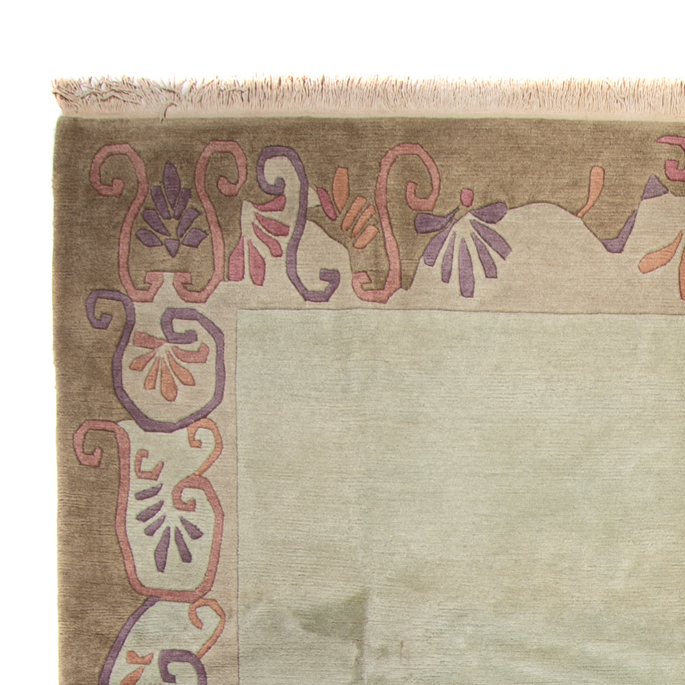 Alfombra de Nepal - 351 x 254 cm - verde oliva