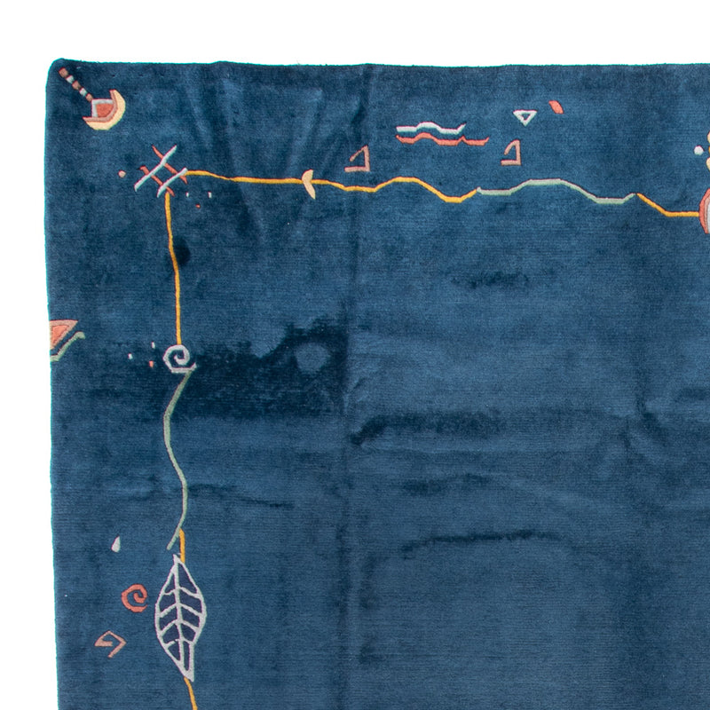 Alfombra de Nepal - Real - 382 x 299 cm - azul