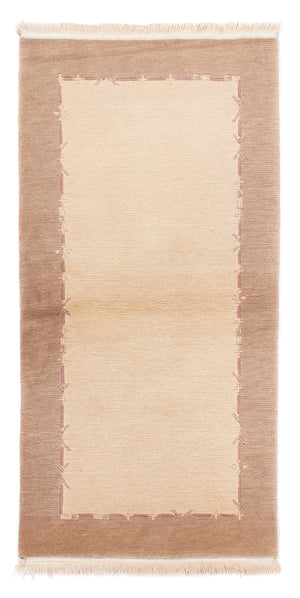 Alfombra de pasillo Alfombra de Nepal - 175 x 89 cm - beige