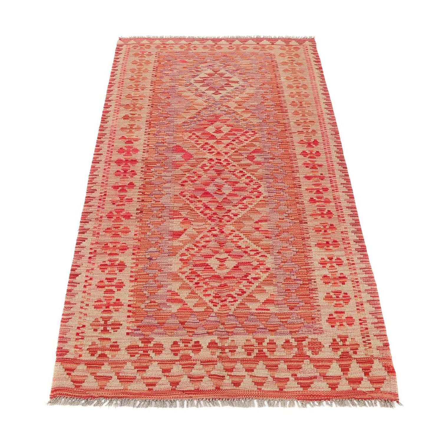Alfombra de pasillo Alfombra Kelim - Splash - 185 x 101 cm - multicolor