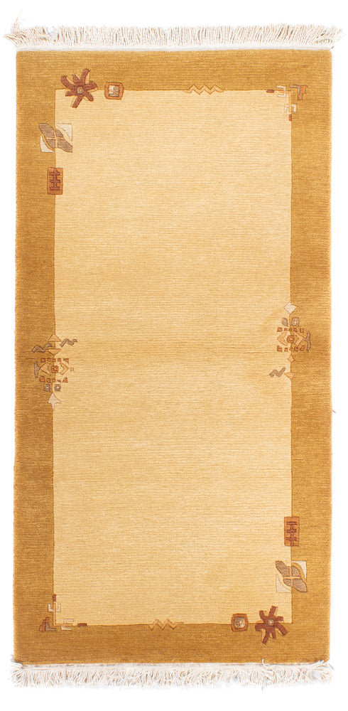 Alfombra de Nepal - Real - 143 x 74 cm - beige