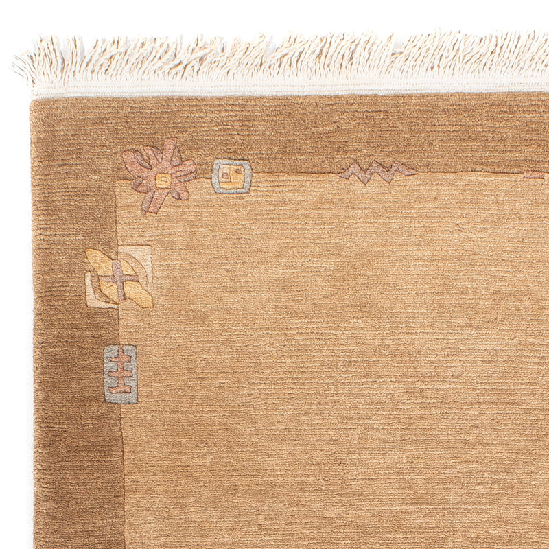 Alfombra de Nepal - Real - 143 x 71 cm - marrón claro