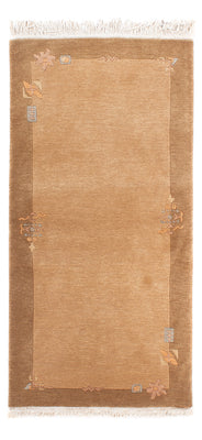 Alfombra de Nepal - Real - 138 x 73 cm - marrón claro