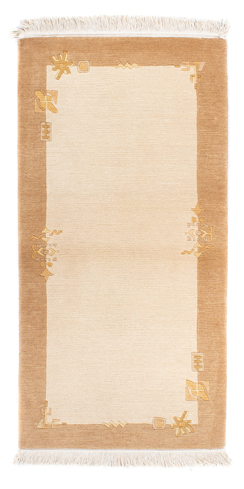 Alfombra de Nepal - Real - 141 x 72 cm - beige