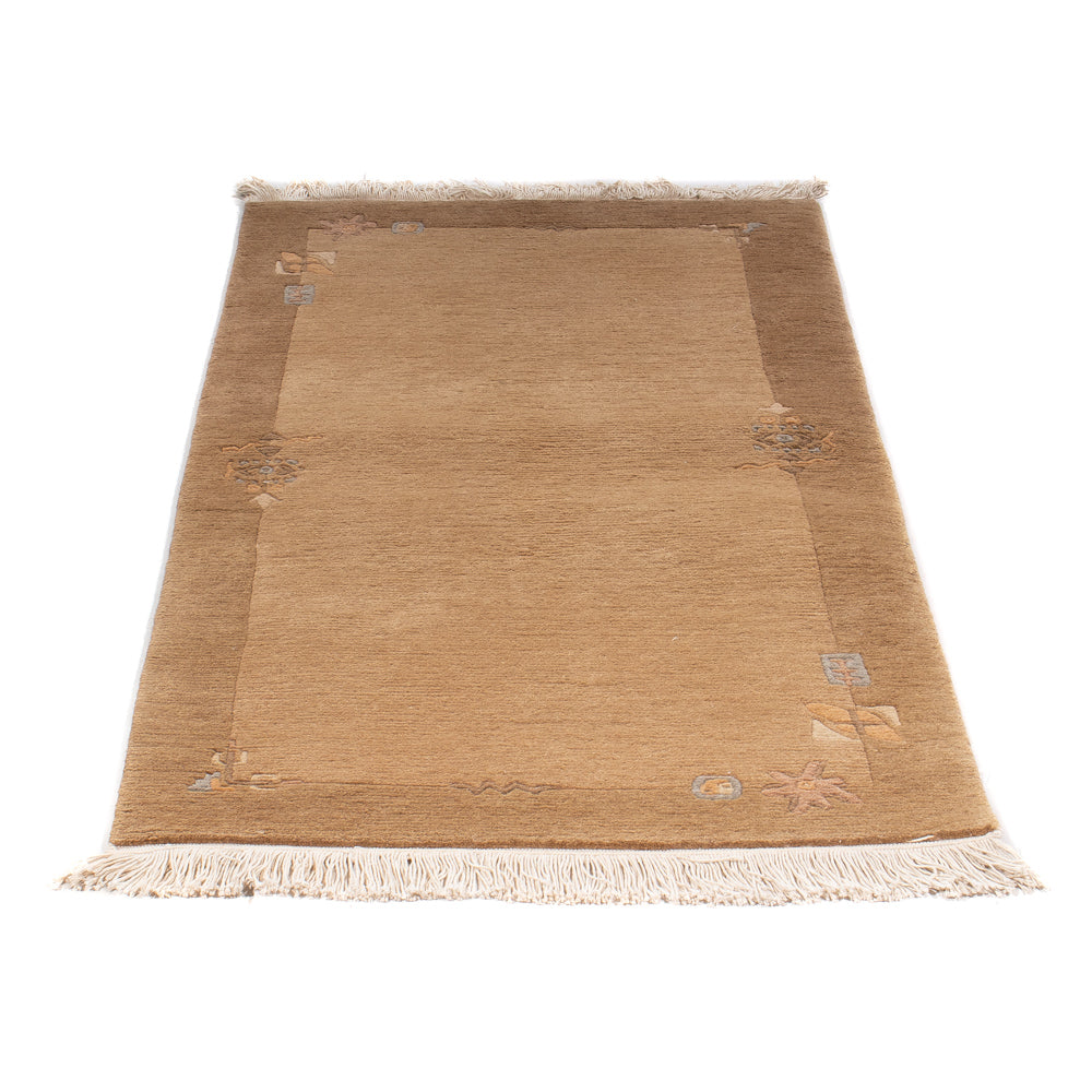 Alfombra de Nepal - Real - 141 x 73 cm - marrón claro