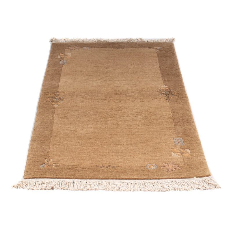 Alfombra de Nepal - Real - 141 x 73 cm - marrón claro