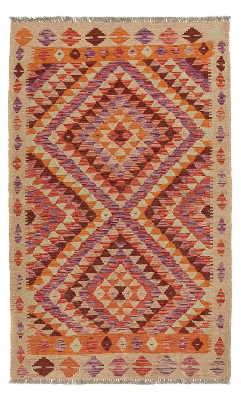 Alfombra de pasillo Alfombra Kelim - Splash - 192 x 110 cm - multicolor
