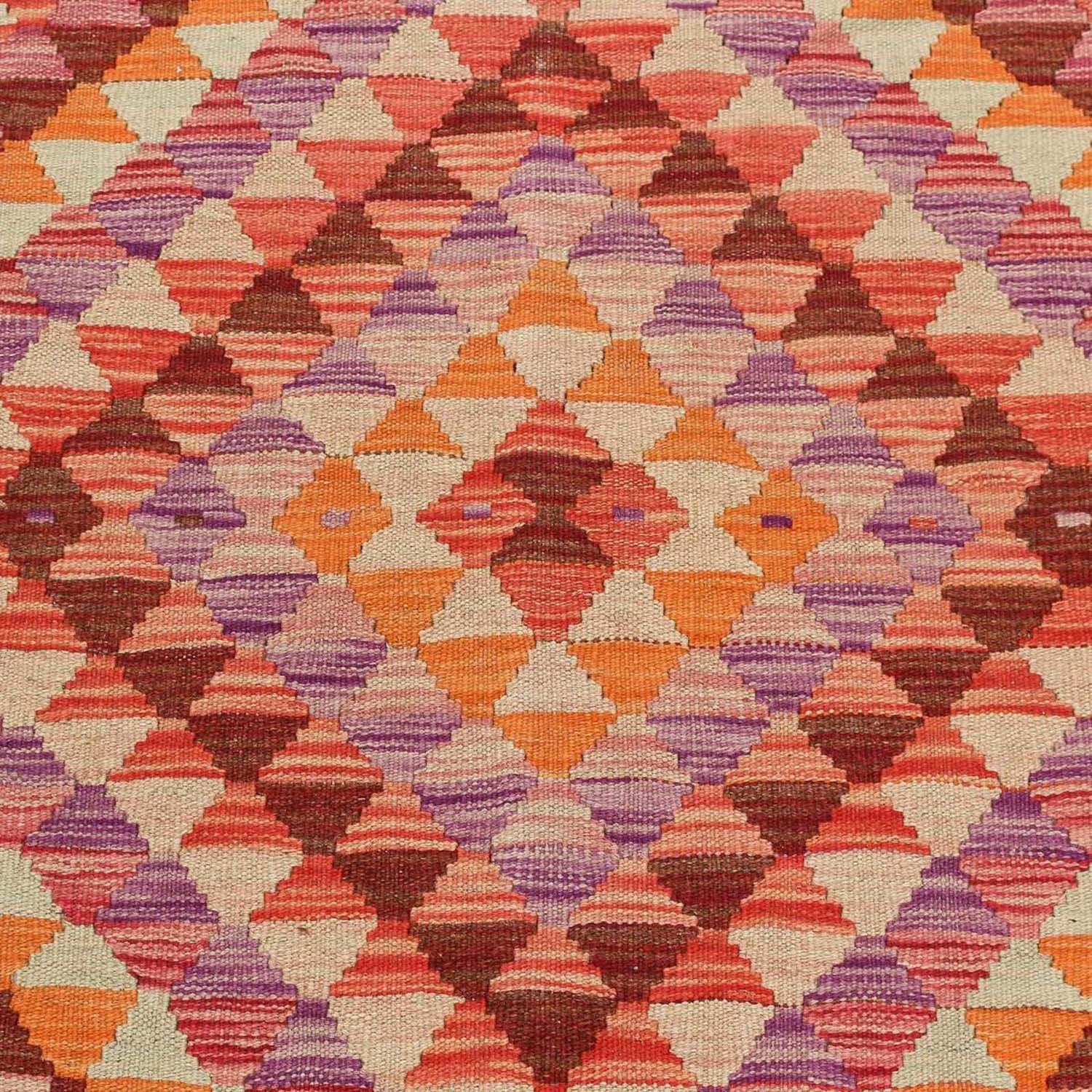 Alfombra de pasillo Alfombra Kelim - Splash - 192 x 110 cm - multicolor