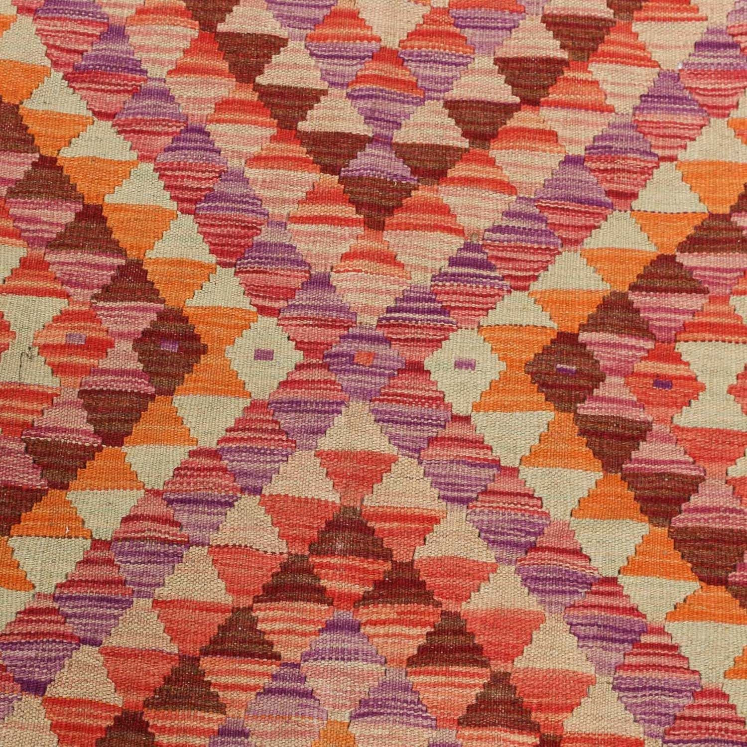Alfombra de pasillo Alfombra Kelim - Splash - 192 x 110 cm - multicolor