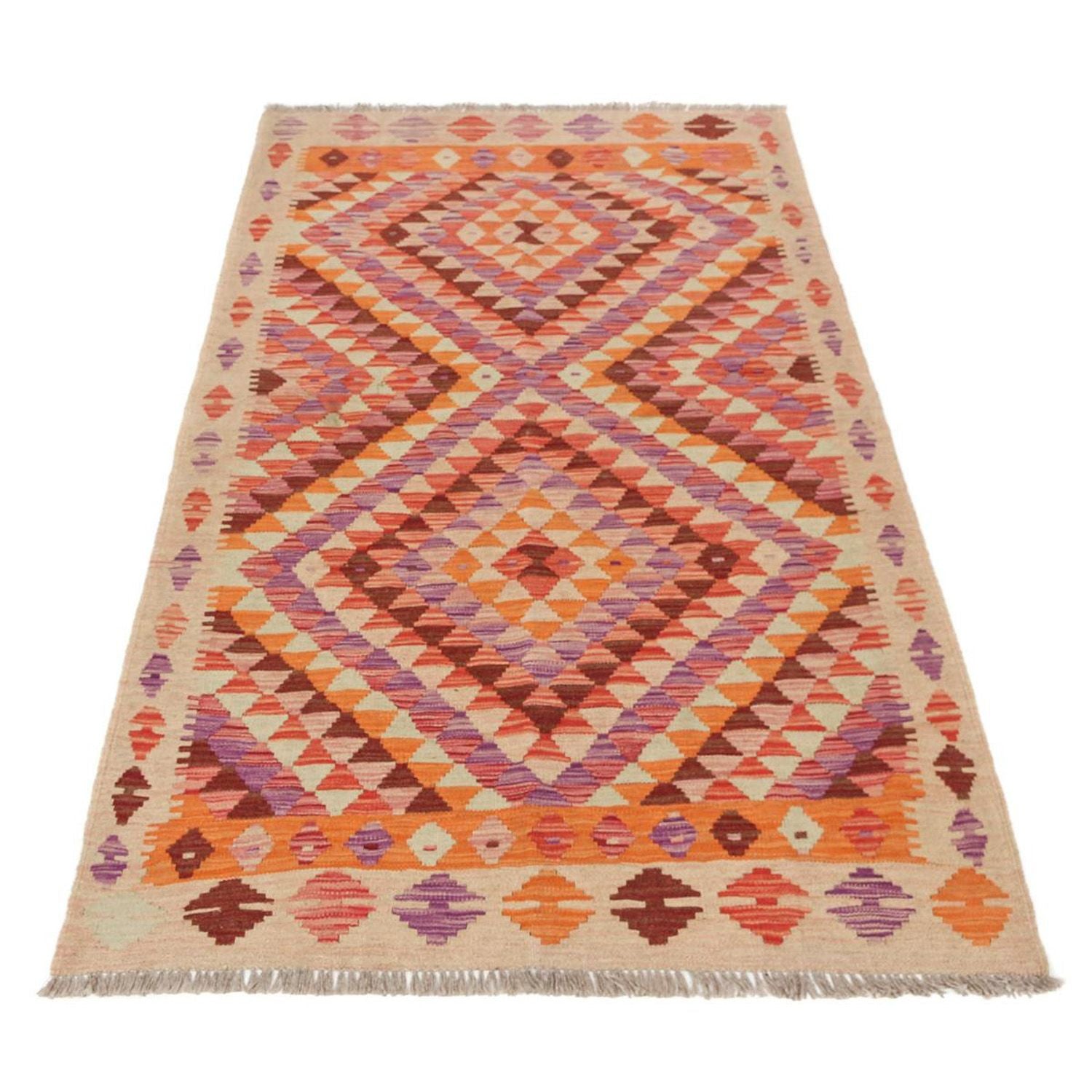Alfombra de pasillo Alfombra Kelim - Splash - 192 x 110 cm - multicolor
