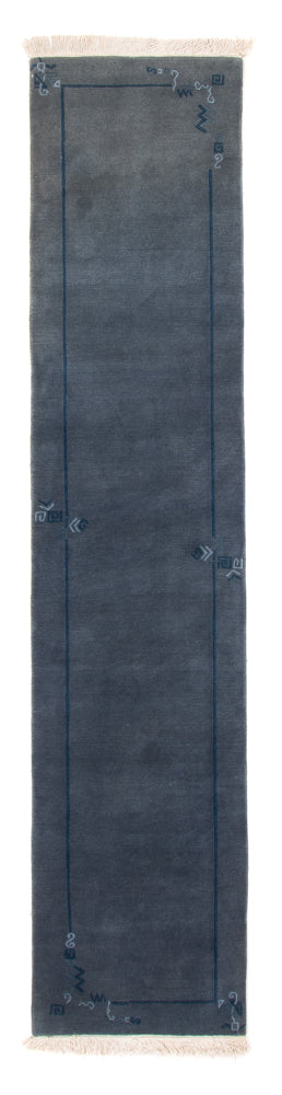Alfombra de pasillo Alfombra de Nepal - 329 x 73 cm - azul