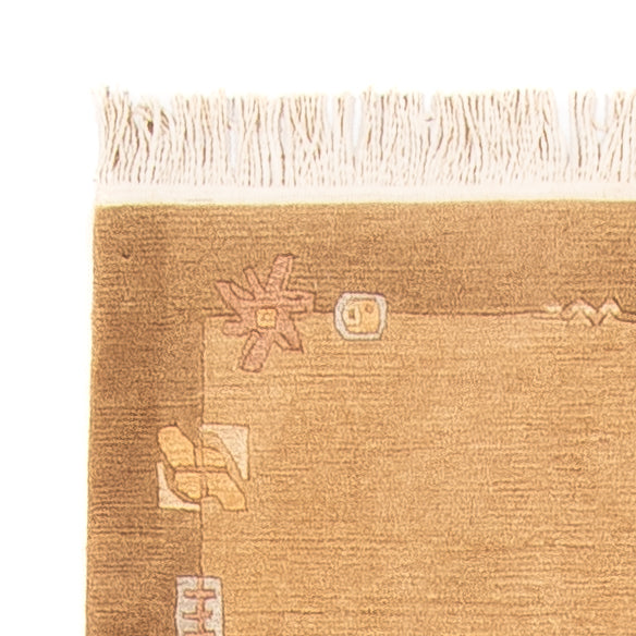 Alfombra de pasillo Alfombra de Nepal - 266 x 70 cm - beige