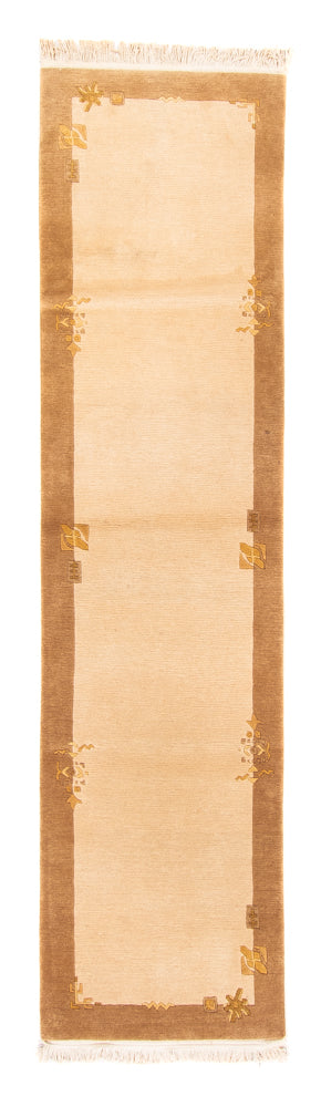 Alfombra de pasillo Alfombra de Nepal - 263 x 70 cm - beige