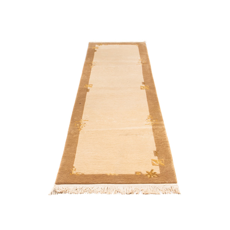 Alfombra de pasillo Alfombra de Nepal - 263 x 70 cm - beige