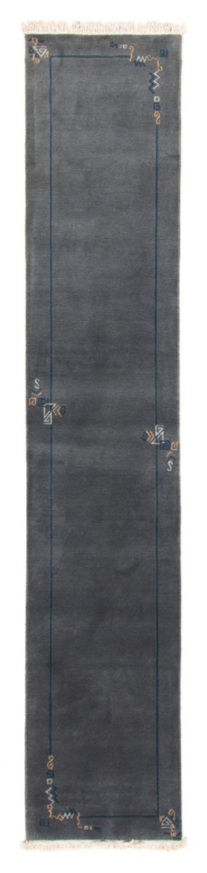 Alfombra de pasillo Alfombra de Nepal - 330 x 71 cm - azul