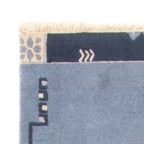 Alfombra de pasillo Alfombra de Nepal - 330 x 69 cm - azul