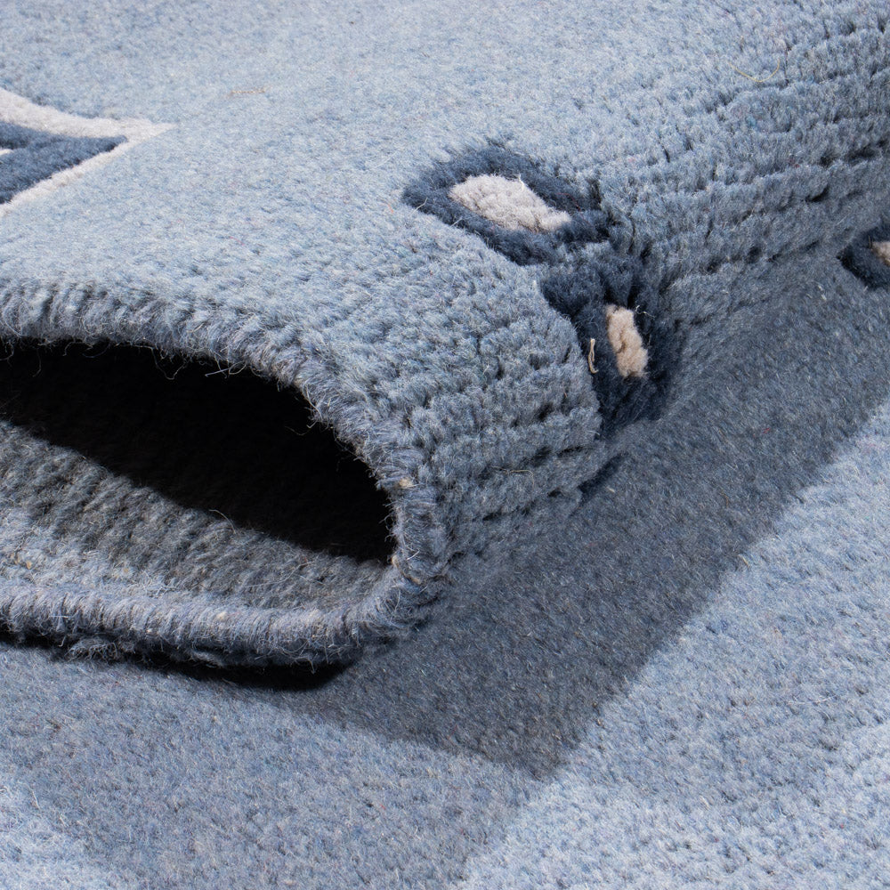 Alfombra de pasillo Alfombra de Nepal - 330 x 69 cm - azul