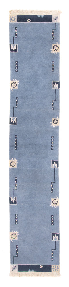 Alfombra de pasillo Alfombra de Nepal - 332 x 70 cm - azul