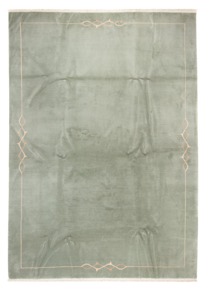Alfombra de Nepal - Real - 349 x 249 cm - verde oliva