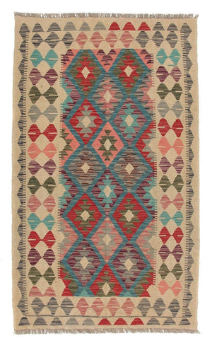 Alfombra de pasillo Alfombra Kelim - Splash - 198 x 110 cm - multicolor
