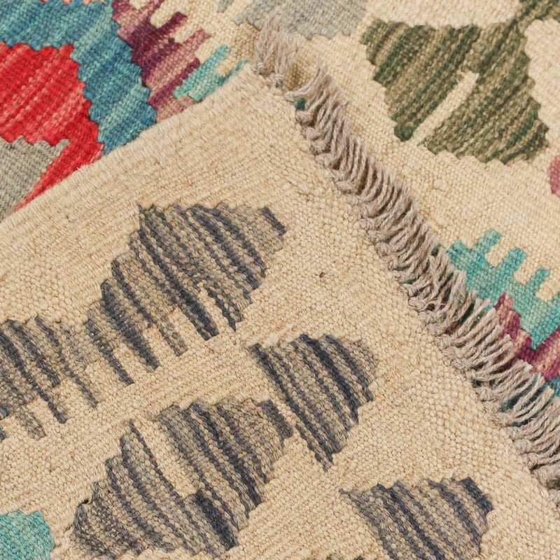 Alfombra de pasillo Alfombra Kelim - Splash - 198 x 110 cm - multicolor