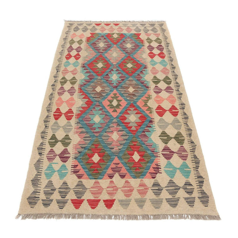 Alfombra de pasillo Alfombra Kelim - Splash - 198 x 110 cm - multicolor