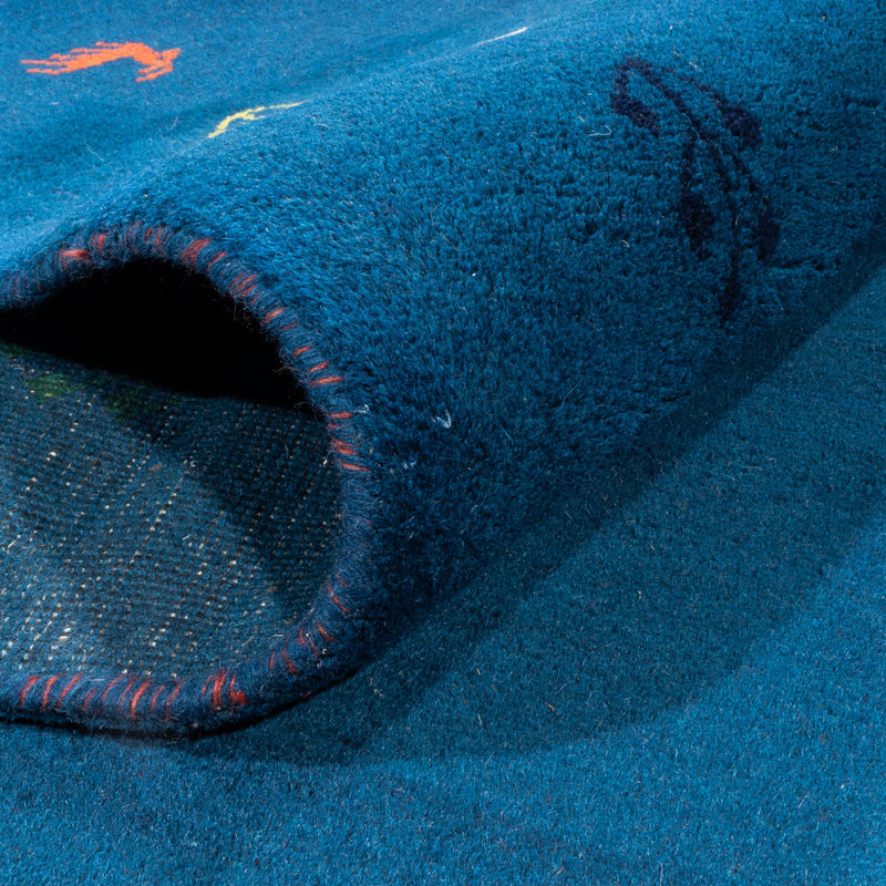 Alfombra Gabbeh - Indus - 395 x 313 cm - azul