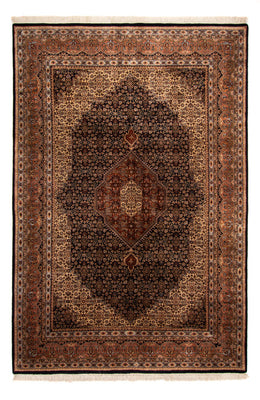 Alfombra oriental - Bidjar - Indus - Real - 309 x 203 cm - azul oscuro