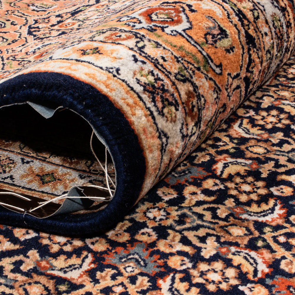 Alfombra oriental - Bidjar - Indus - Real - 309 x 203 cm - azul oscuro