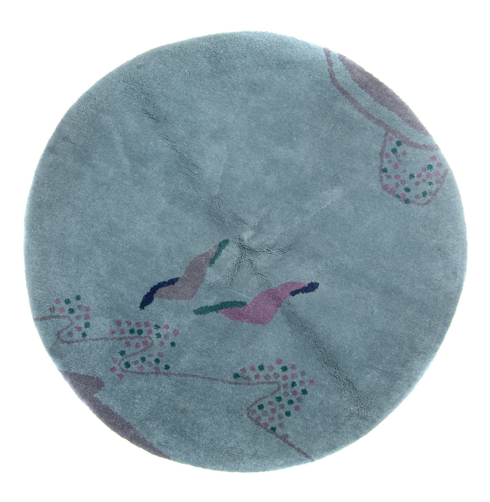 Alfombra Gabbeh - Indus redondo  - 200 x 200 cm - azul