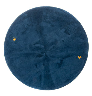 Alfombra Gabbeh - Indus redondo  - 190 x 190 cm - azul