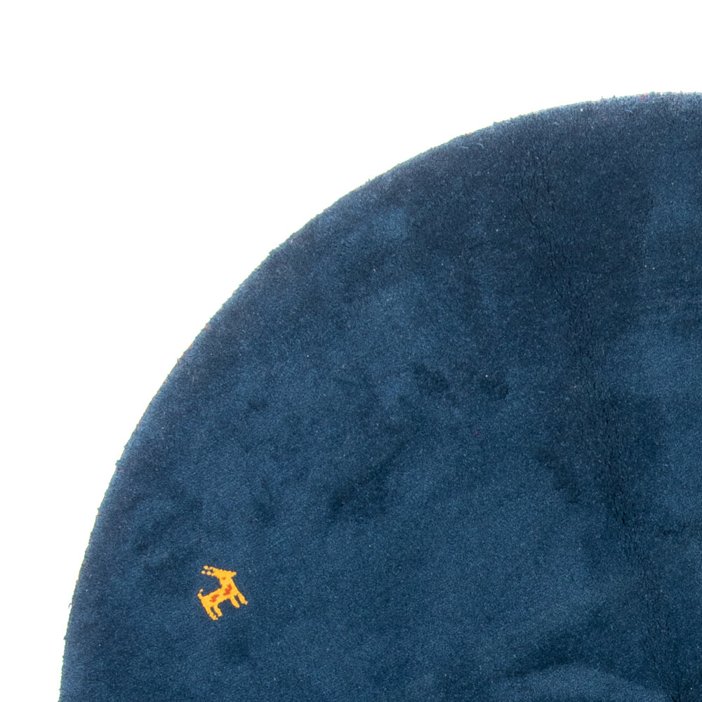 Alfombra Gabbeh - Indus redondo  - 190 x 190 cm - azul