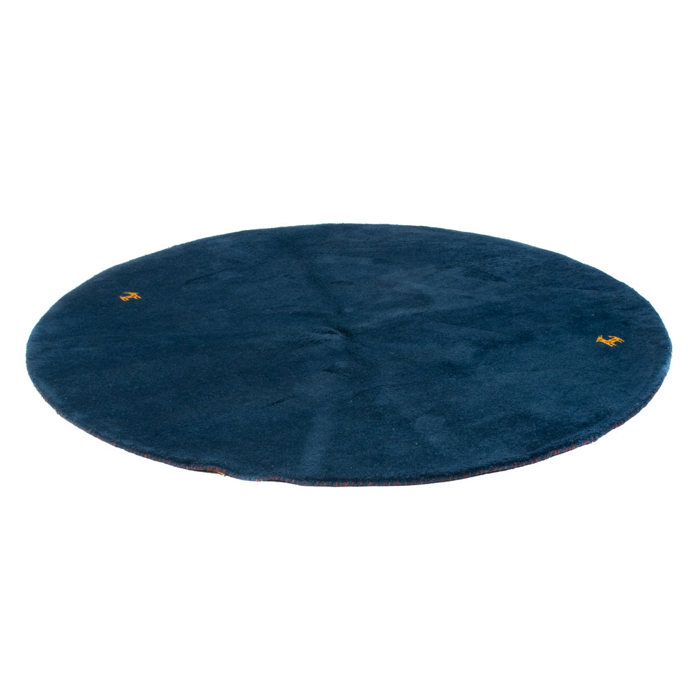 Alfombra Gabbeh - Indus redondo  - 190 x 190 cm - azul