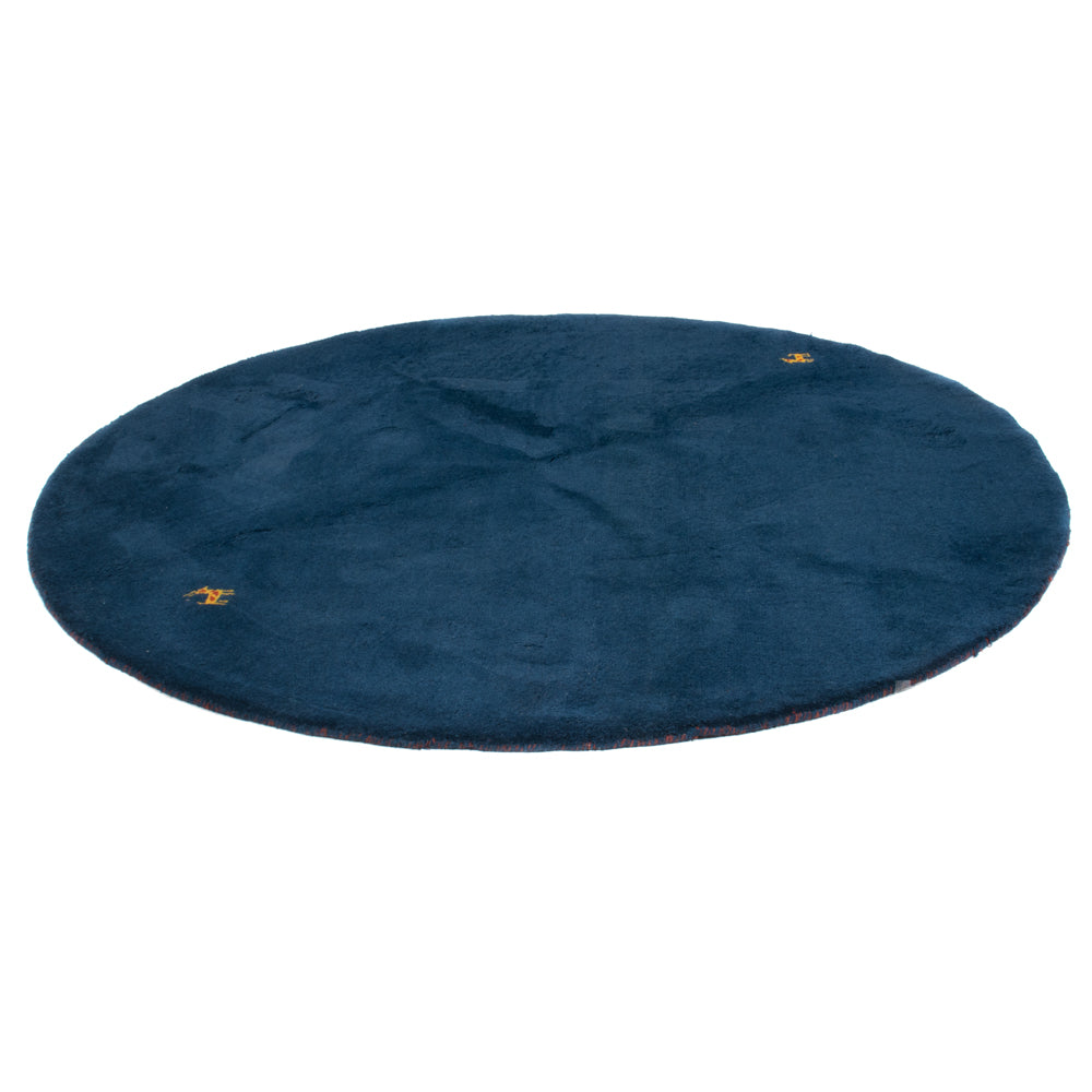 Alfombra Gabbeh - Indus redondo  - 189 x 189 cm - azul