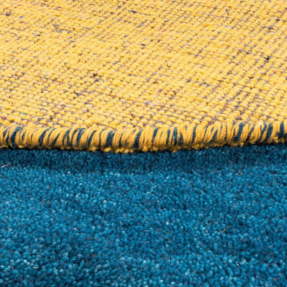 Alfombra Gabbeh - Indus redondo  - 195 x 195 cm - azul