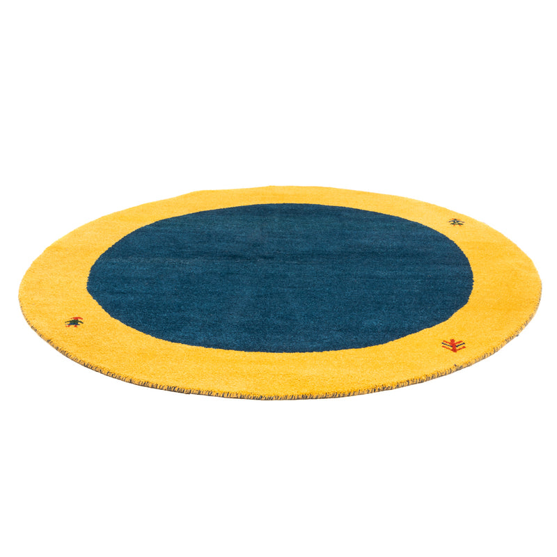 Alfombra Gabbeh - Indus redondo  - 195 x 195 cm - azul