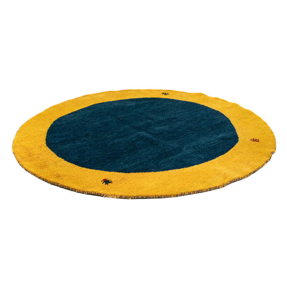 Alfombra Gabbeh - Indus redondo  - 193 x 193 cm - azul