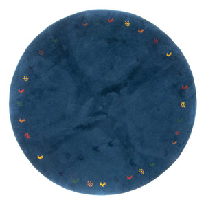 Alfombra Gabbeh - Indus redondo  - 199 x 199 cm - azul