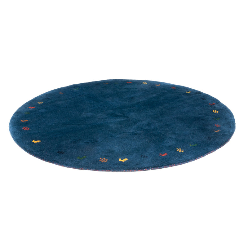 Alfombra Gabbeh - Indus redondo  - 199 x 199 cm - azul
