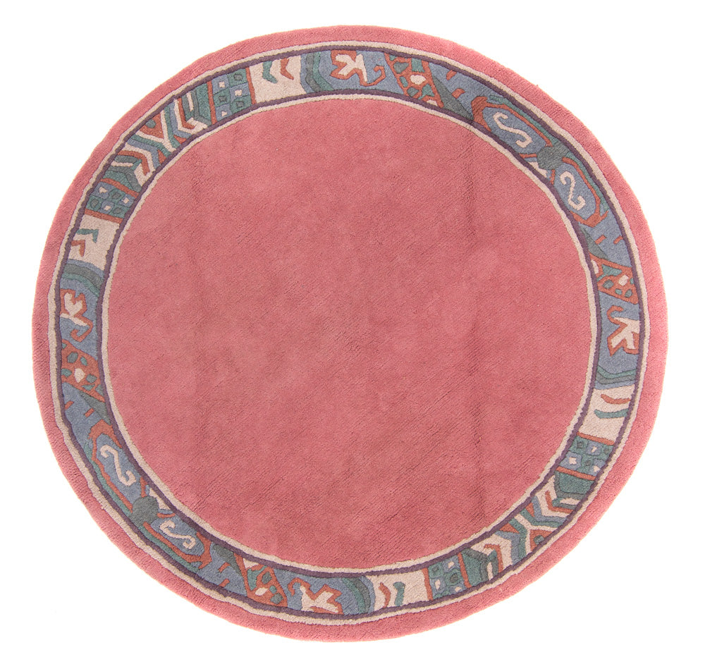 Alfombra de Nepal redondo  - 197 x 197 cm - fucsia