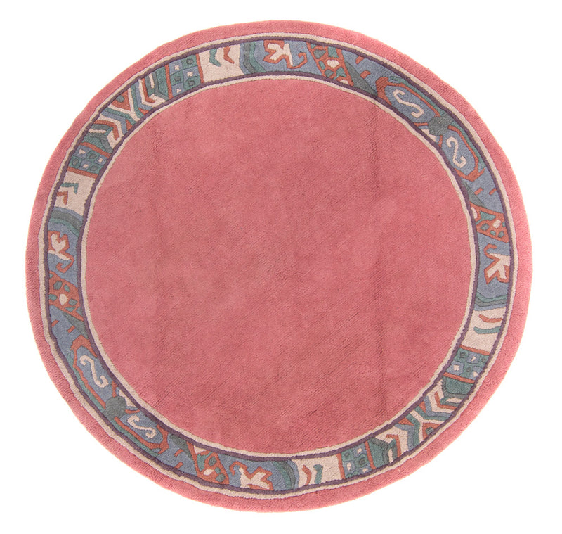 Alfombra de Nepal redondo  - 197 x 197 cm - fucsia