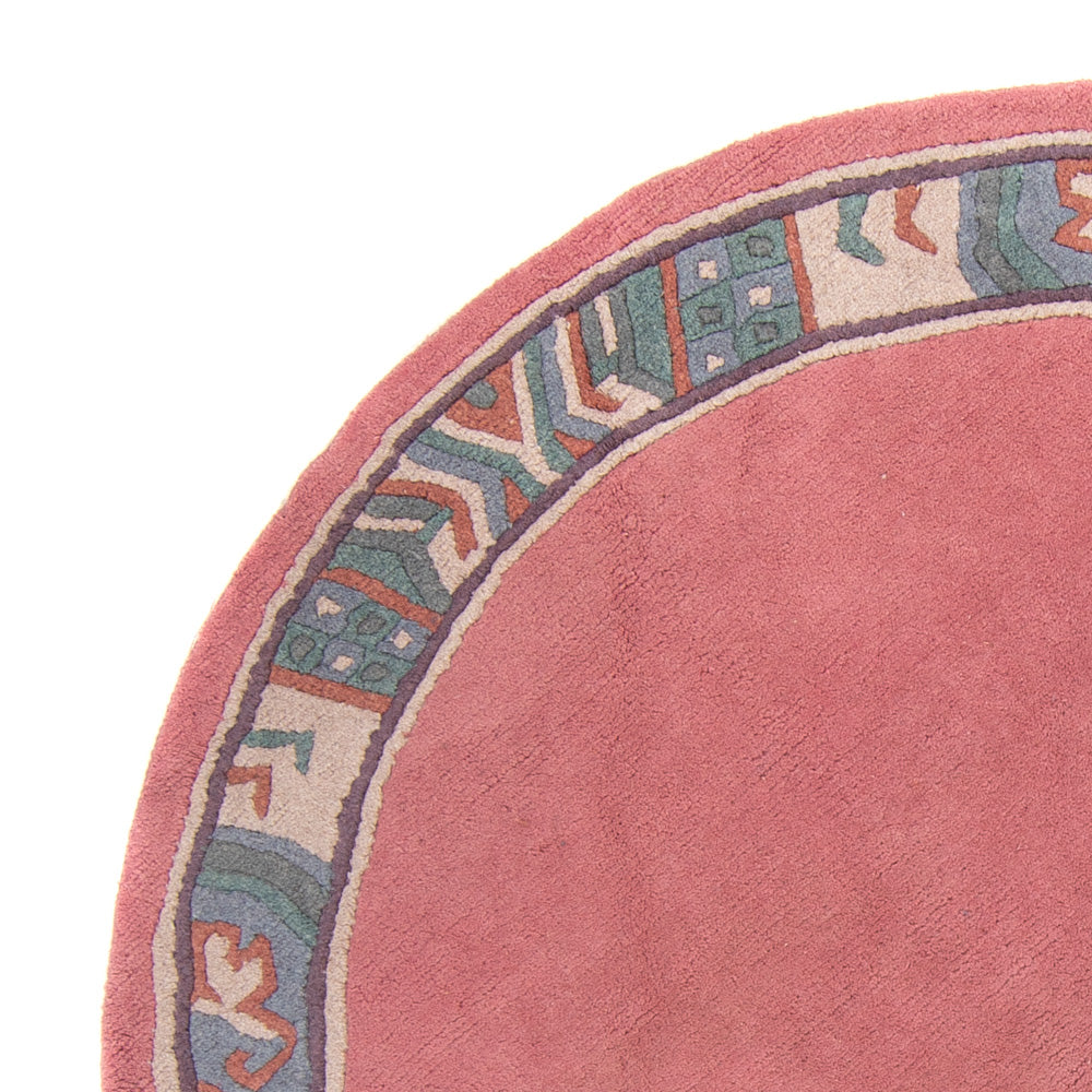 Alfombra de Nepal redondo  - 197 x 197 cm - fucsia