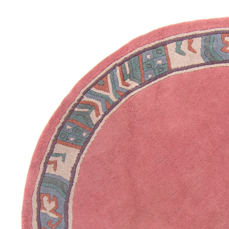 Alfombra de Nepal redondo  - 197 x 197 cm - fucsia