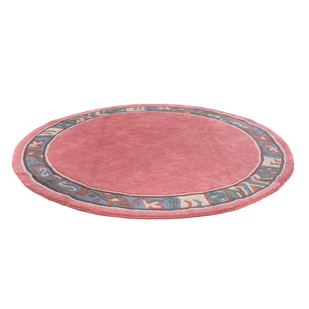 Alfombra de Nepal redondo  - 197 x 197 cm - fucsia