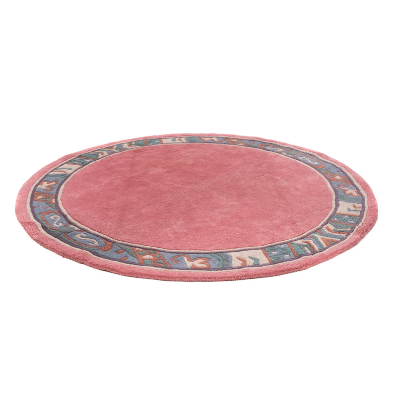 Alfombra de Nepal redondo  - 197 x 197 cm - fucsia