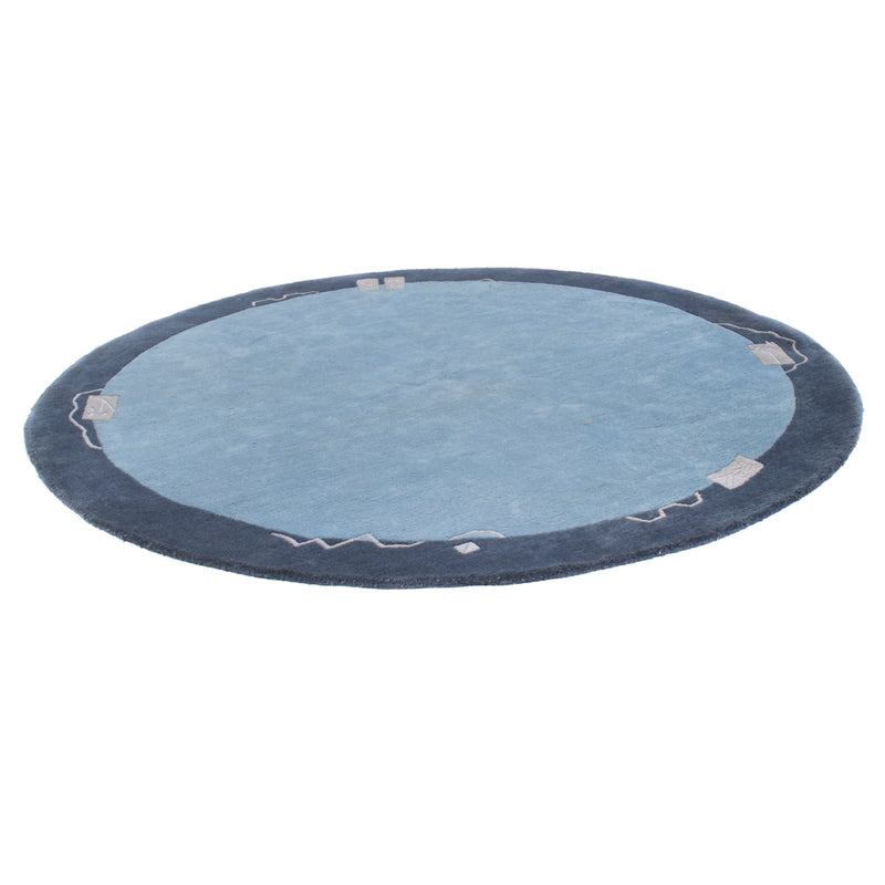 Alfombra de Nepal redondo  - 210 x 210 cm - azul