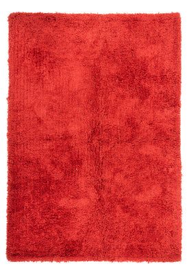 Alfombra de pelo largo - 240 x 170 cm - rojo