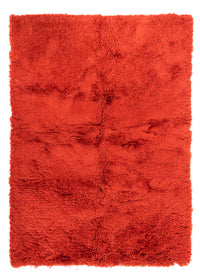 Alfombra de pelo largo - 230 x 160 cm - rojo