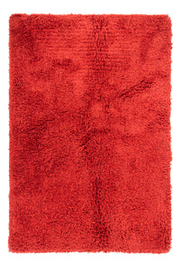 Alfombra de pelo largo - 200 x 140 cm - rojo